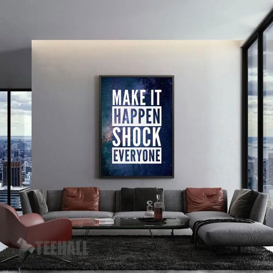 Make It Happen Motivation Canvas Prints Wall Art Decor 1