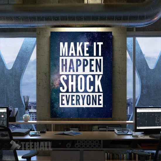 Make It Happen Motivation Canvas Prints Wall Art Decor