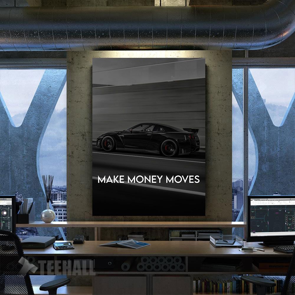 Make Money Moves Motivational Canvas Prints Wall Art Decor