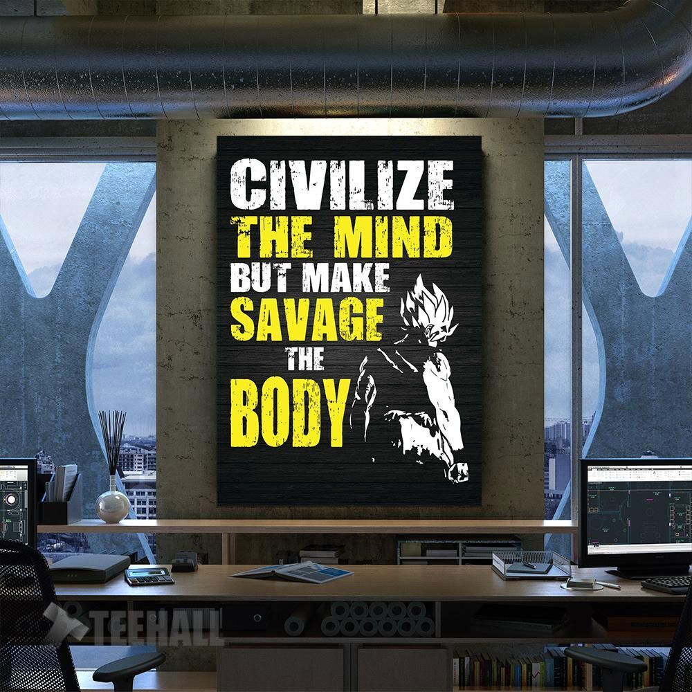 Make Savage The Body Motivational Canvas Prints Wall Art Decor