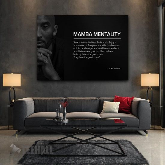 Mamba Mentality Motivational Canvas Prints Wall Art Decor