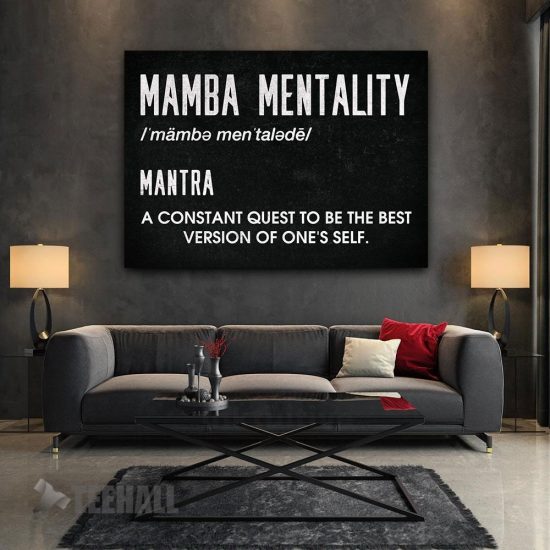 Mamba Mentality Motivational Canvas Prints Wall Art Decor