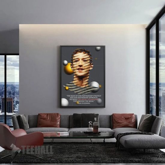 Mark Zuckerberg Motivational Canvas Prints Wall Art Decor 1