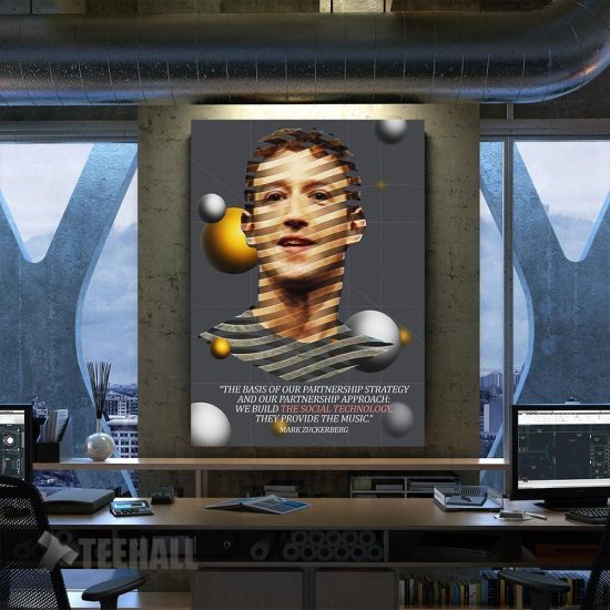 Mark Zuckerberg Motivational Canvas Prints Wall Art Decor