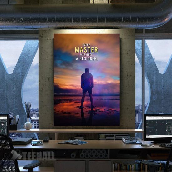 Master And Beginner Motivational Canvas Prints Wall Art Decor