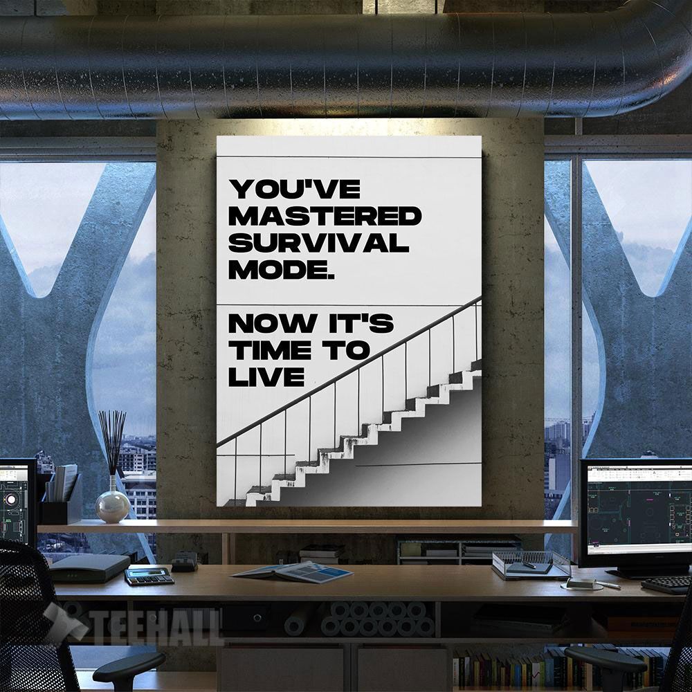Mastered Survival Live Motivational Canvas Prints Wall Art Decor