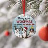 Merry Woofmas Australian Shepherd Round Ornament