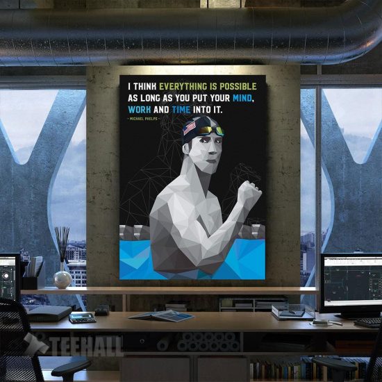 Michael Phelps Motivation Canvas Prints Wall Art Decor