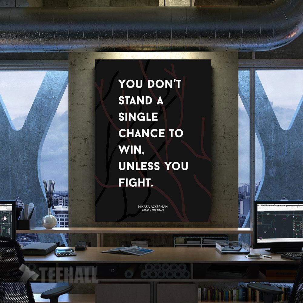 Mikasa Motivation Quote 17 Canvas Prints Wall Art Decor