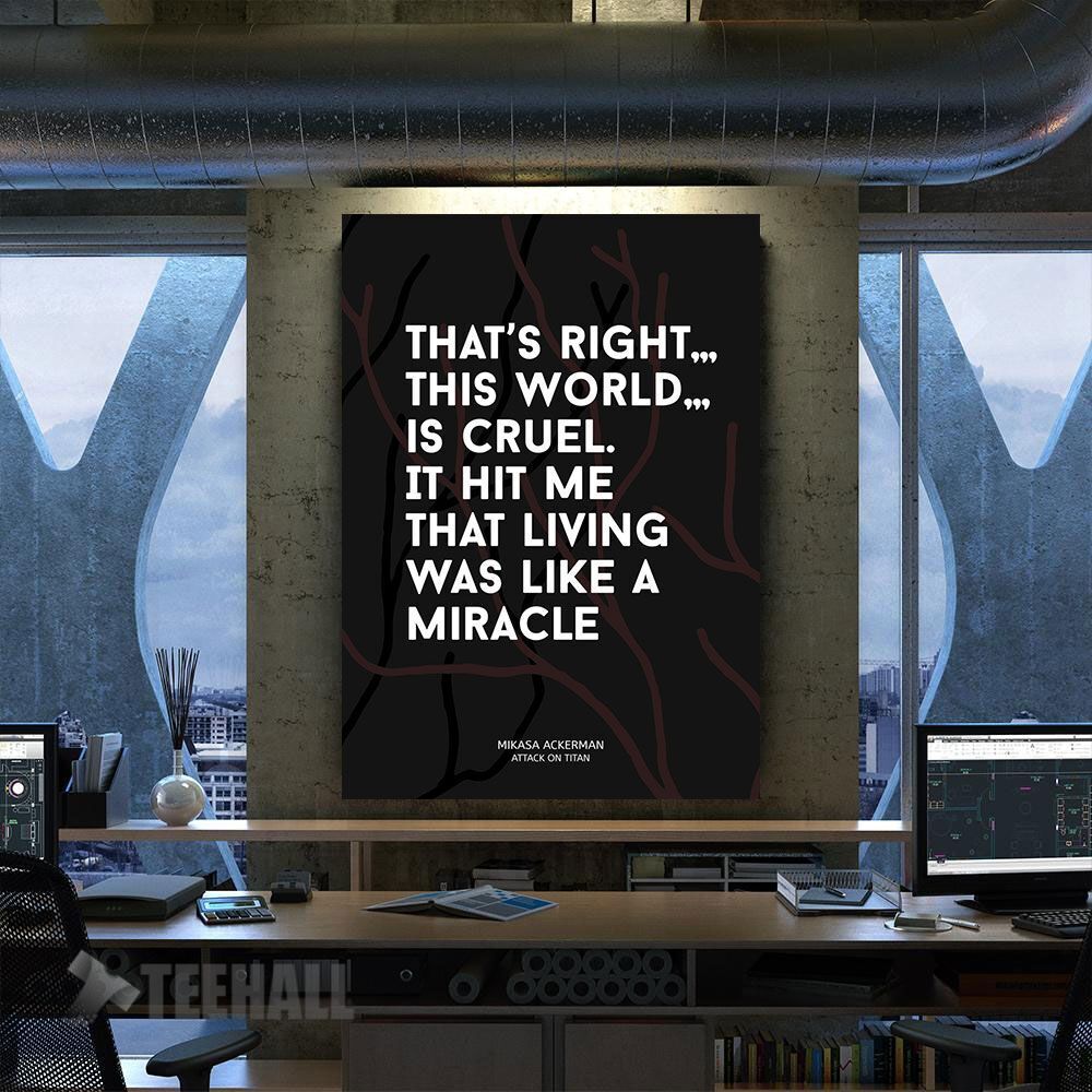 Mikasa Motivation Quotes 1 Canvas Prints Wall Art Decor