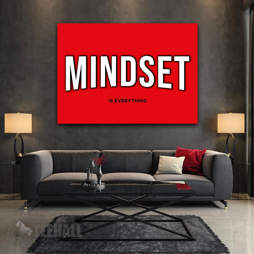 Mindset Is Everything Motivational Canvas Prints Wall Art Decor