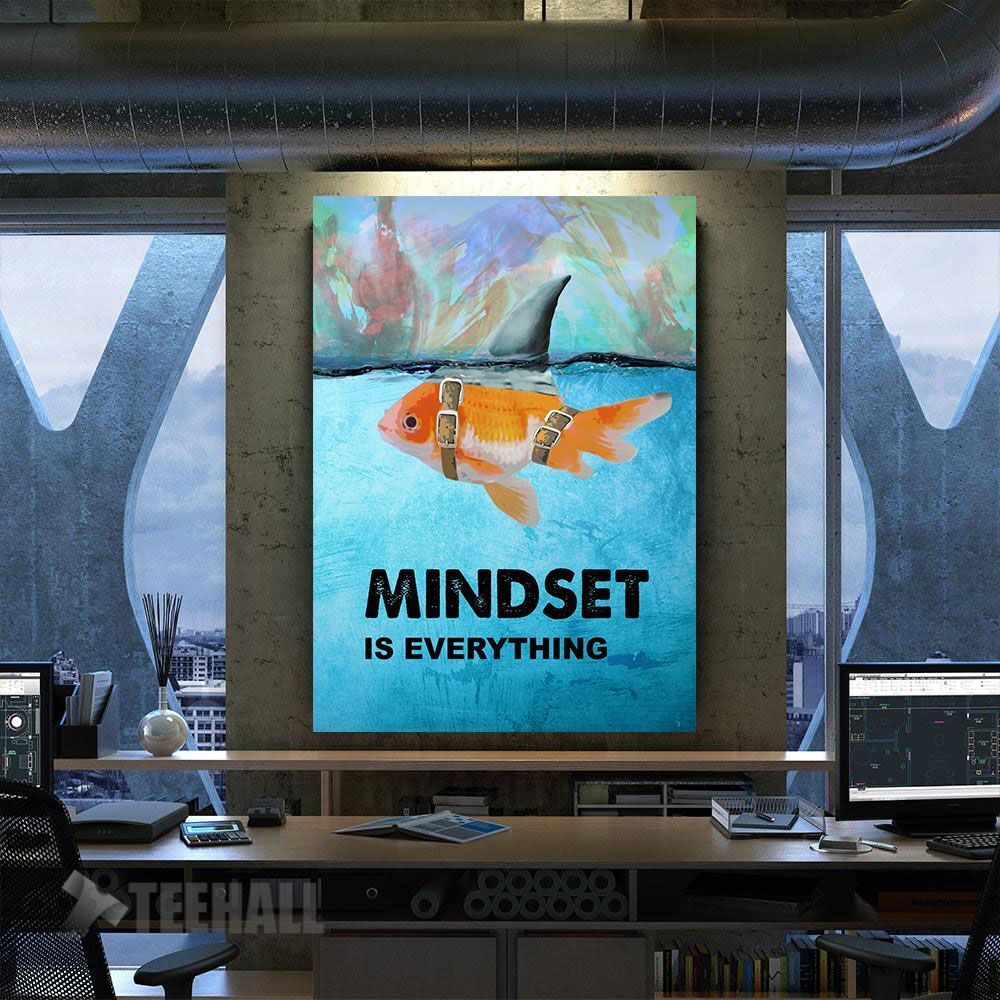 Mindset Is Everything Motivational Canvas Prints Wall Art Decor