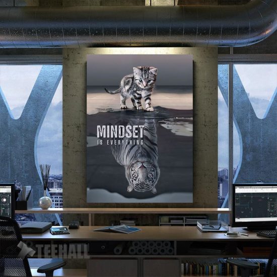 Mindset Is Everything Motivational Canvas Prints Wall Art Decor