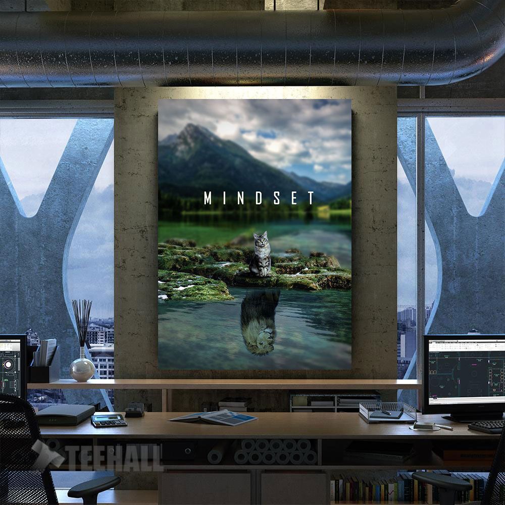 Mindset Is Everything Motivational Canvas Prints Wall Art Decor