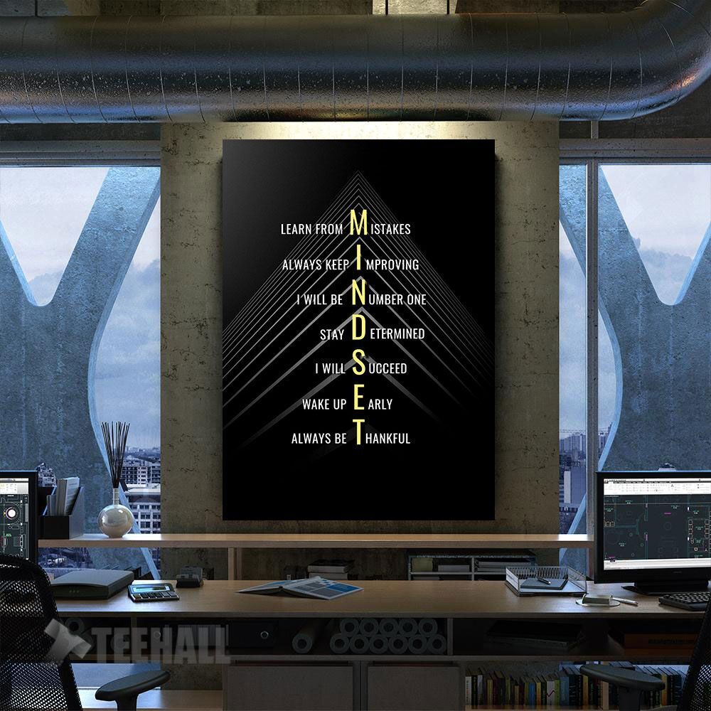 Mindset Motivational Canvas Prints Wall Art Decor
