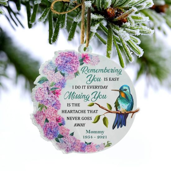Missing You Is The Heartache Memorial Gift Personalized Custom Circle Acrylic Ornament 1