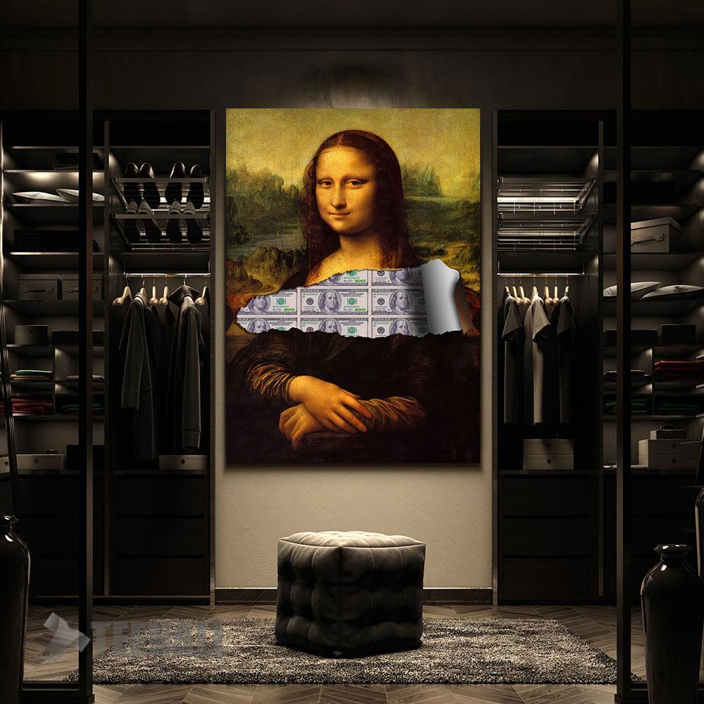 Money-Lisa-Motivational-Canvas-Prints-Wall-Art-Decor-2 Money Lisa Motivational Canvas Prints Wall Art Decor 2