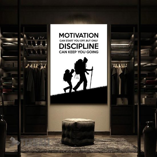 Motivation And Discipline Canvas Prints Wall Art Decor 2