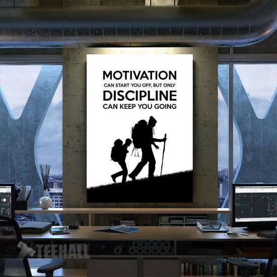 Motivation And Discipline Canvas Prints Wall Art Decor