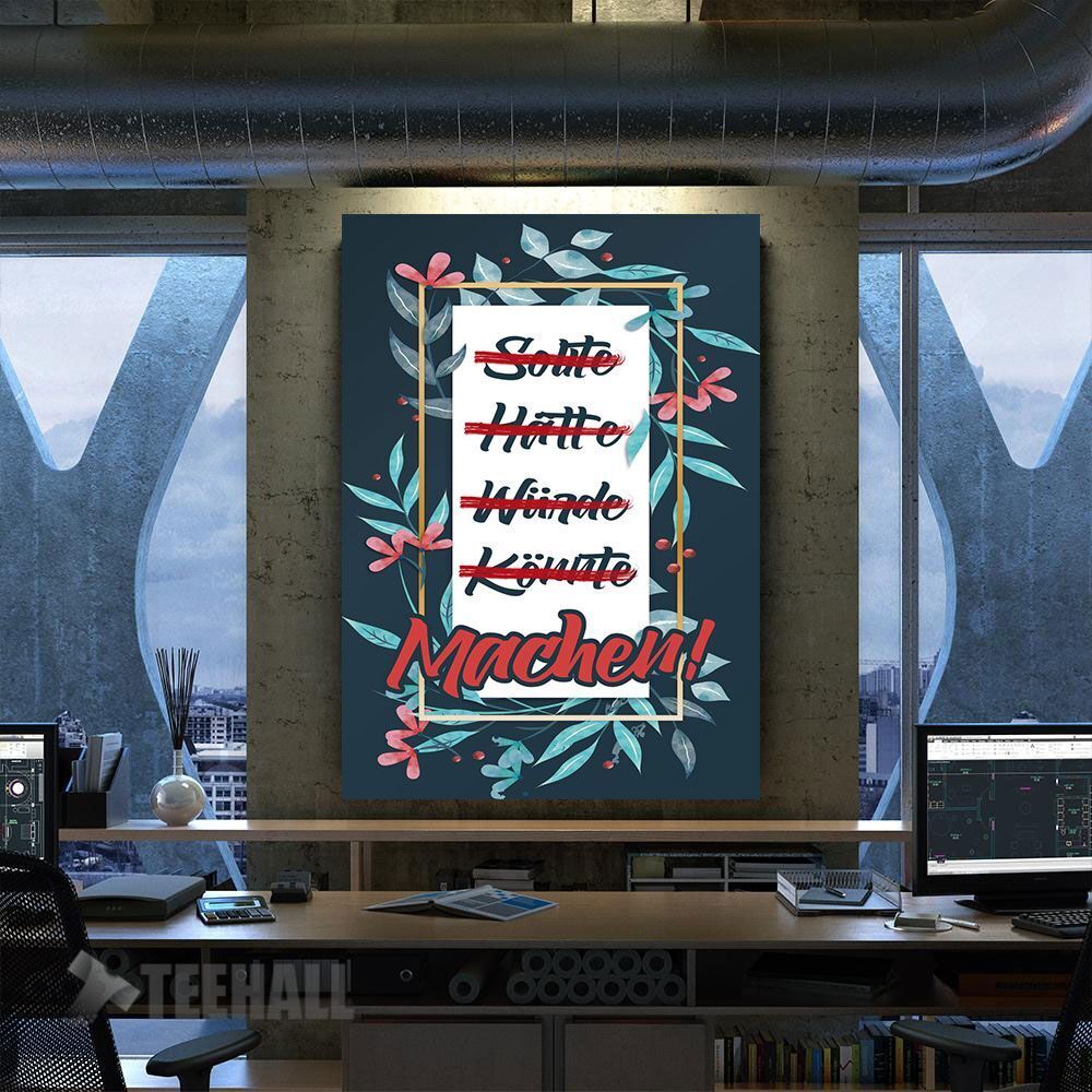Motivation Spruch Canvas Prints Wall Art Decor