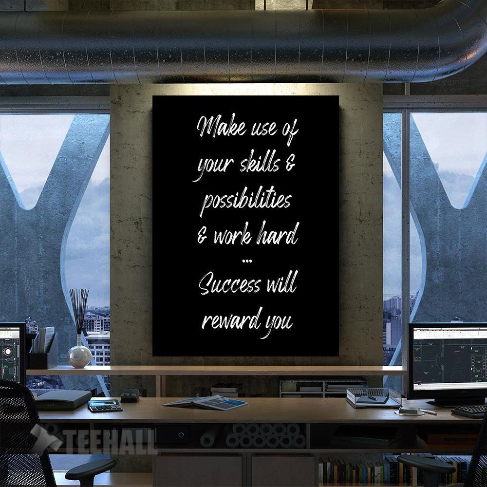 Motivation Success Reward Canvas Prints Wall Art Decor