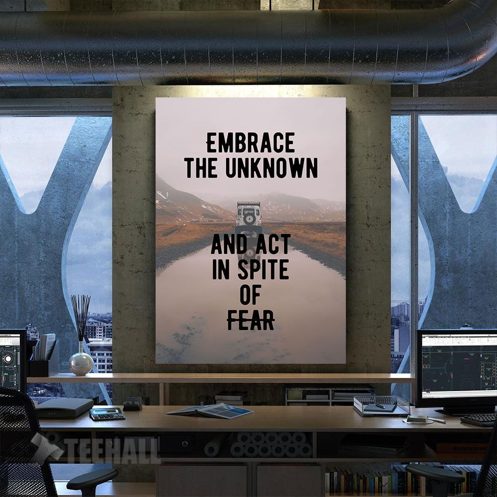 Motivational - Embrace The Unknown Canvas Prints Wall Art Decor