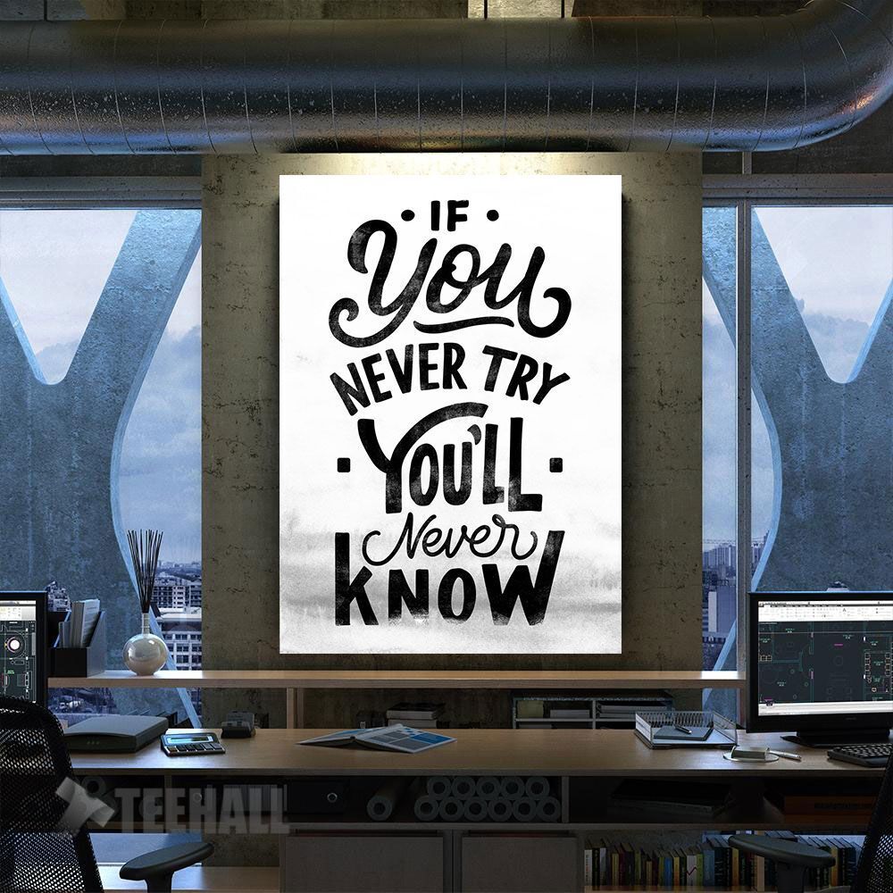 Motivational Quote Canvas Prints Wall Art Decor