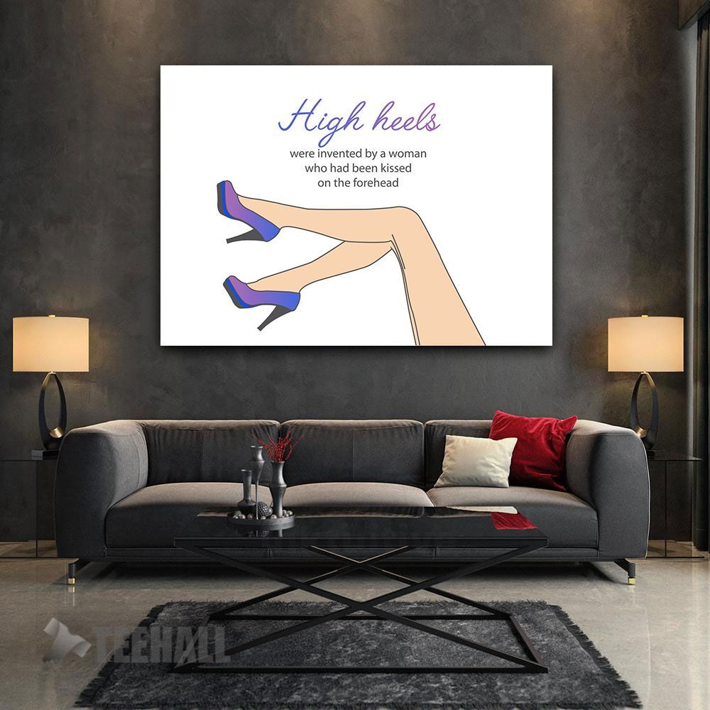 Motivational Quote Heels Canvas Prints Wall Art Decor