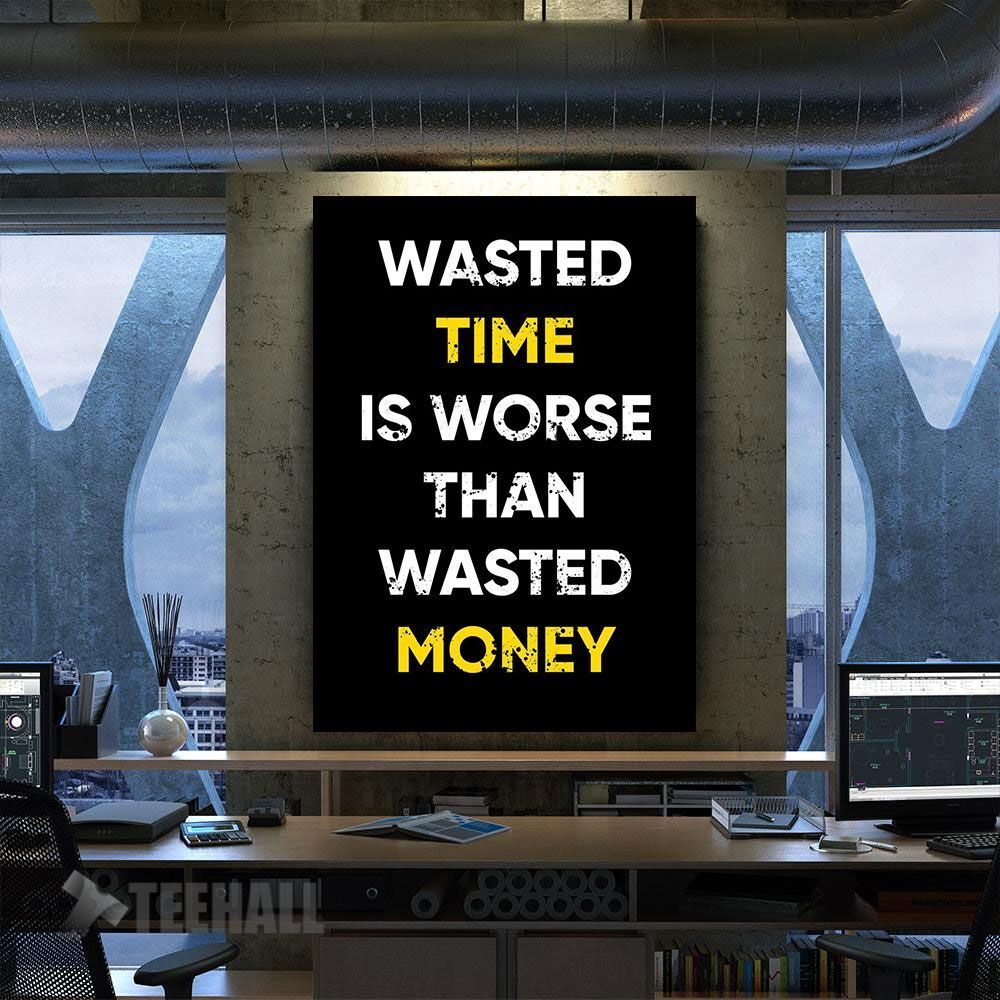 Motivational Quote Money Canvas Prints Wall Art Decor