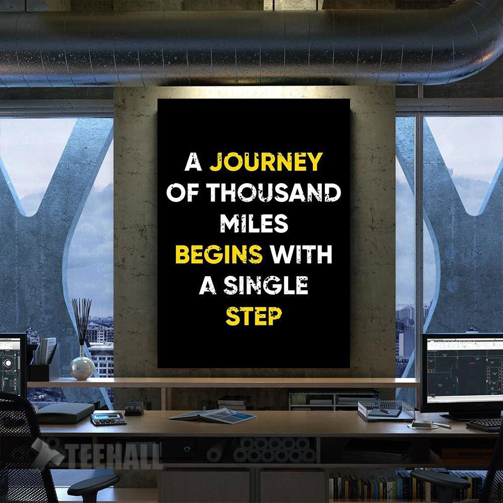 Motivational Quote Step Canvas Prints Wall Art Decor