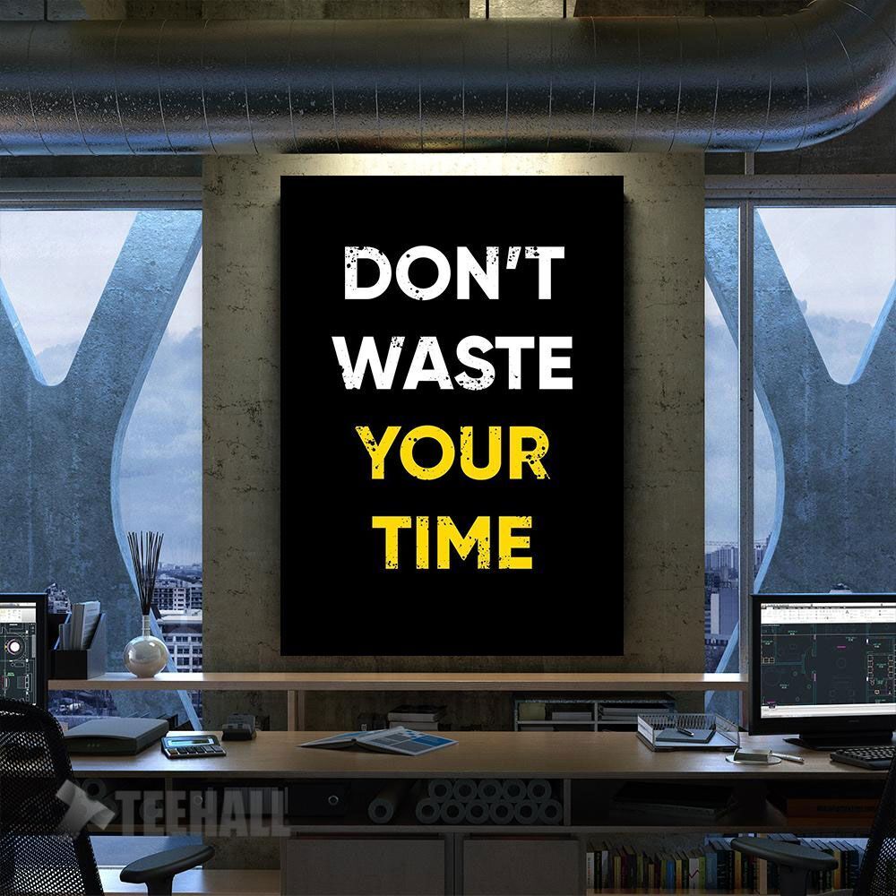 Motivational Quote Time Canvas Prints Wall Art Decor