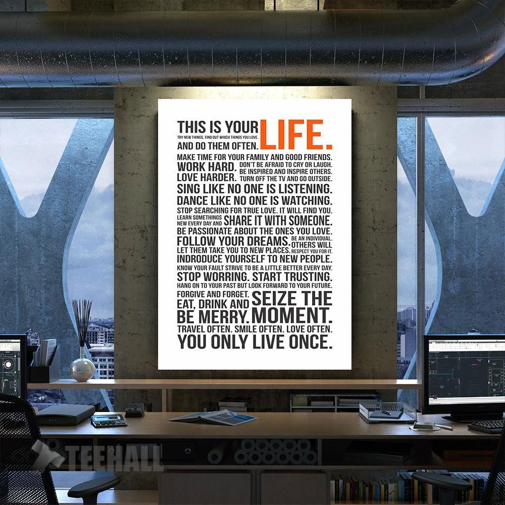 Motivational Quotes Canvas Prints Wall Art Decor