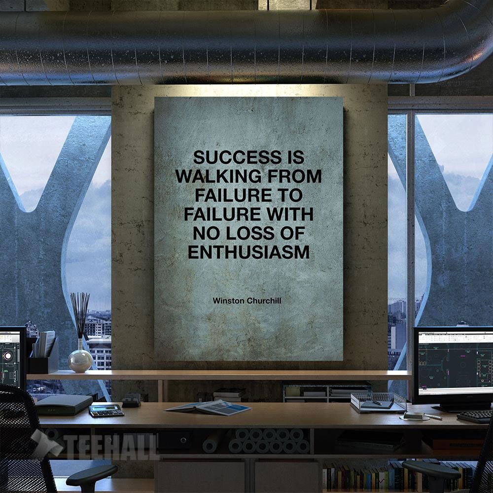 Motivational Success Quote Canvas Prints Wall Art Decor