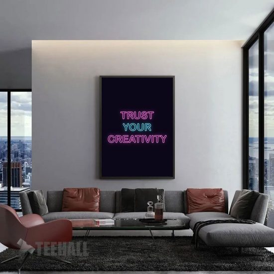 Neon Motivation Quote Canvas Prints Wall Art Decor 1 5