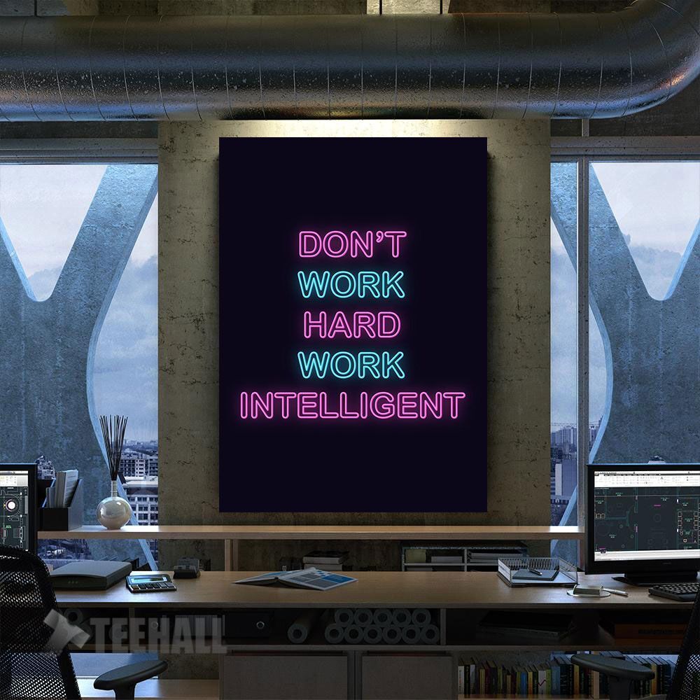 Neon Motivation Quote Canvas Prints Wall Art Decor
