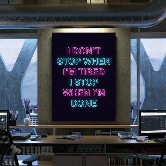 Neon Motivation Quote Canvas Prints Wall Art Decor