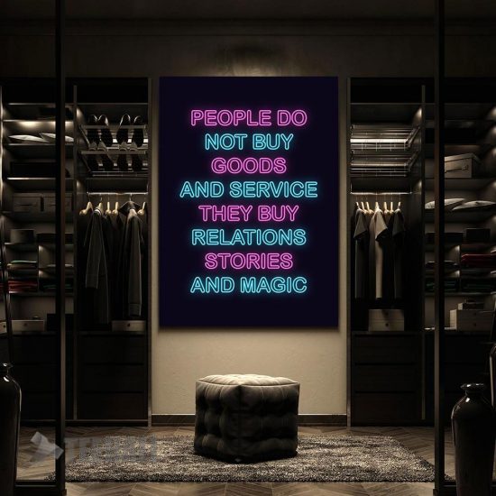 Neon Motivation Quote Canvas Prints Wall Art Decor 2 3