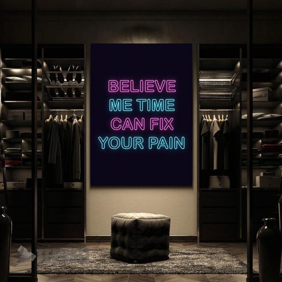 Neon Motivation Quote Canvas Prints Wall Art Decor 2 4