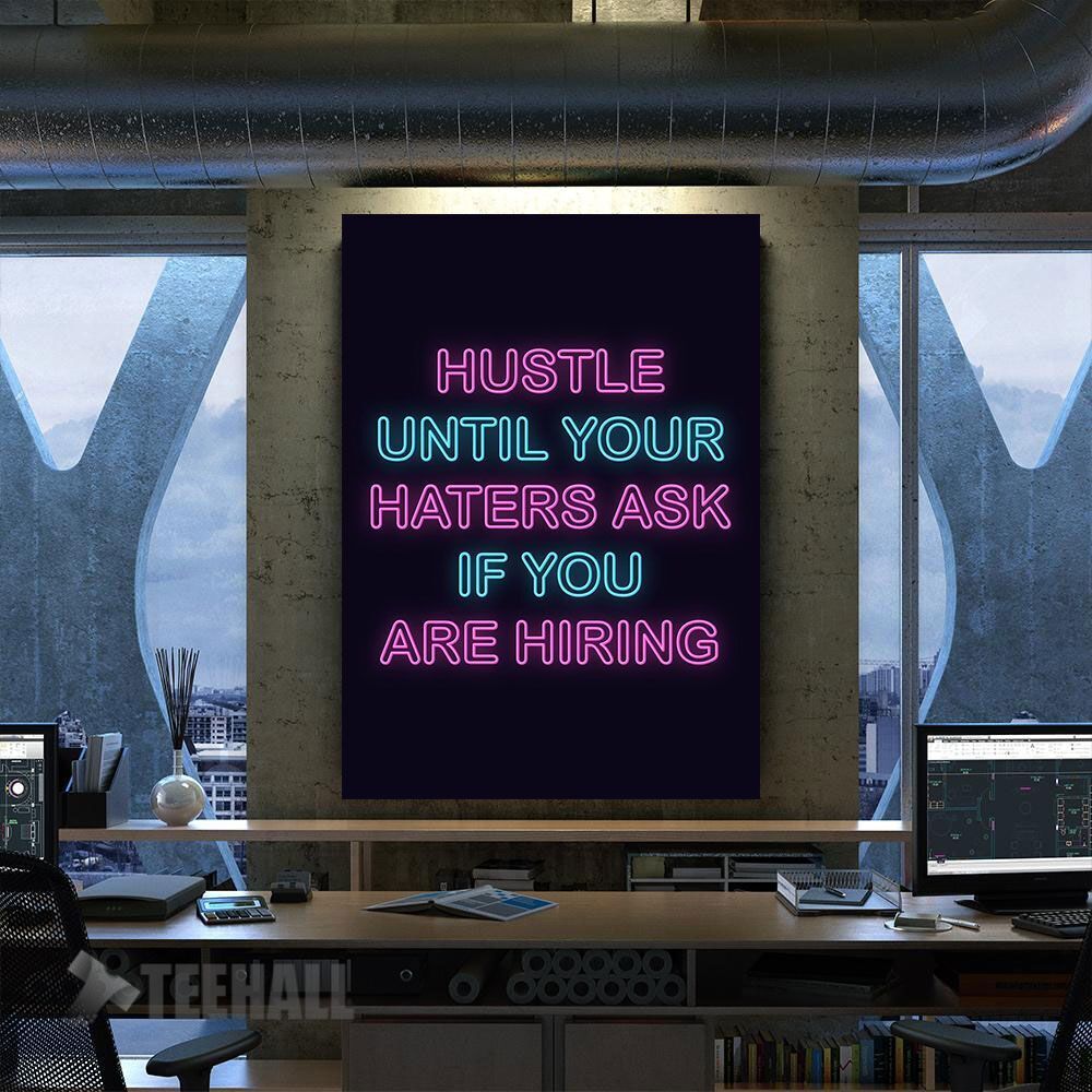 Neon Motivation Quote Canvas Prints Wall Art Decor