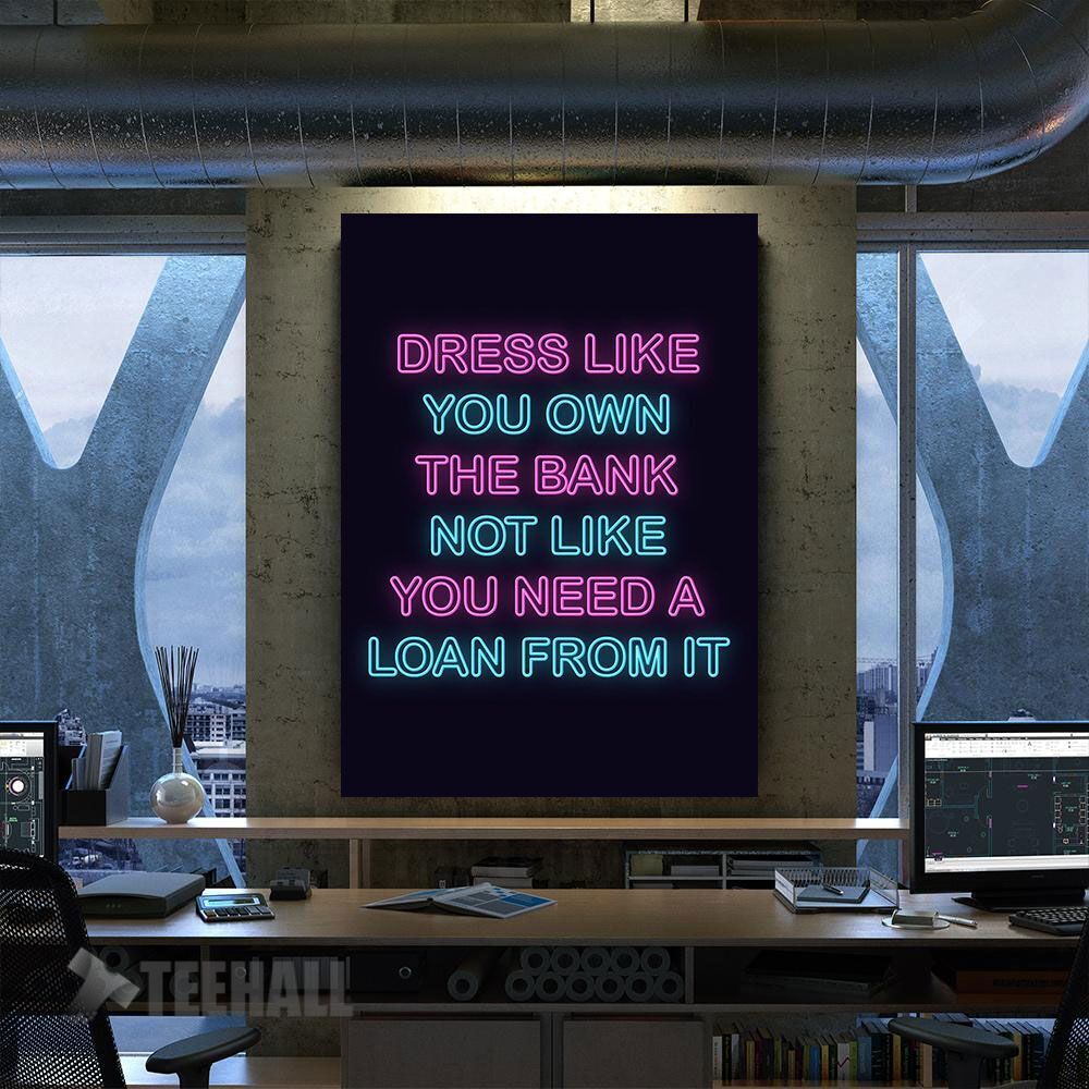 Neon Motivation Quote Canvas Prints Wall Art Decor