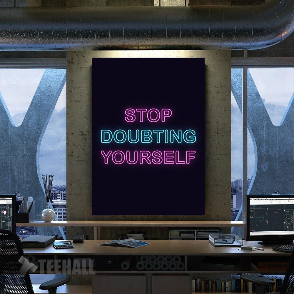 Neon Motivation Quote Canvas Prints Wall Art Decor