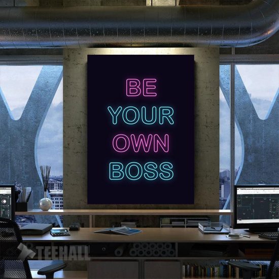 Neon Motivation Quote Canvas Prints Wall Art Decor