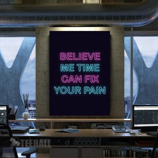 Neon Motivation Quote Canvas Prints Wall Art Decor