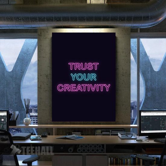 Neon Motivation Quote Canvas Prints Wall Art Decor
