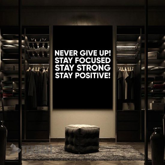 Never Give Up Motivational Canvas Prints Wall Art Decor 2 7