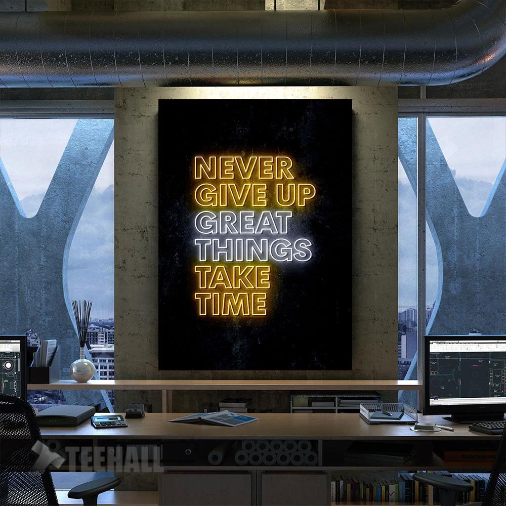 Never-Give-Up-Motivational-Canvas-Prints-Wall-Art-Decor Never Give Up Motivational Canvas Prints Wall Art Decor