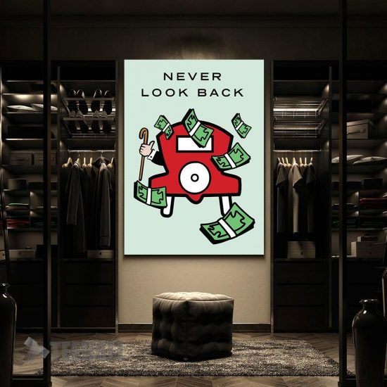 Never Look Back Motivational Canvas Prints Wall Art Decor 2