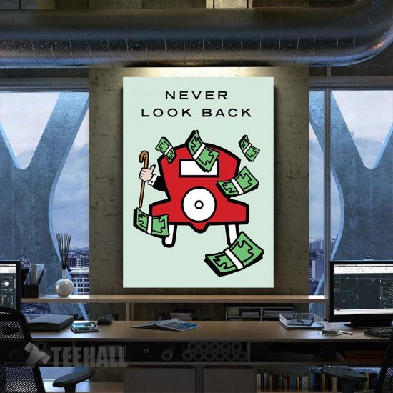 Never Look Back Motivational Canvas Prints Wall Art Decor