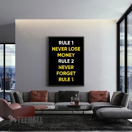 Never Lose Money Motivational Canvas Prints Wall Art Decor 1