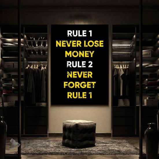 Never Lose Money Motivational Canvas Prints Wall Art Decor 2